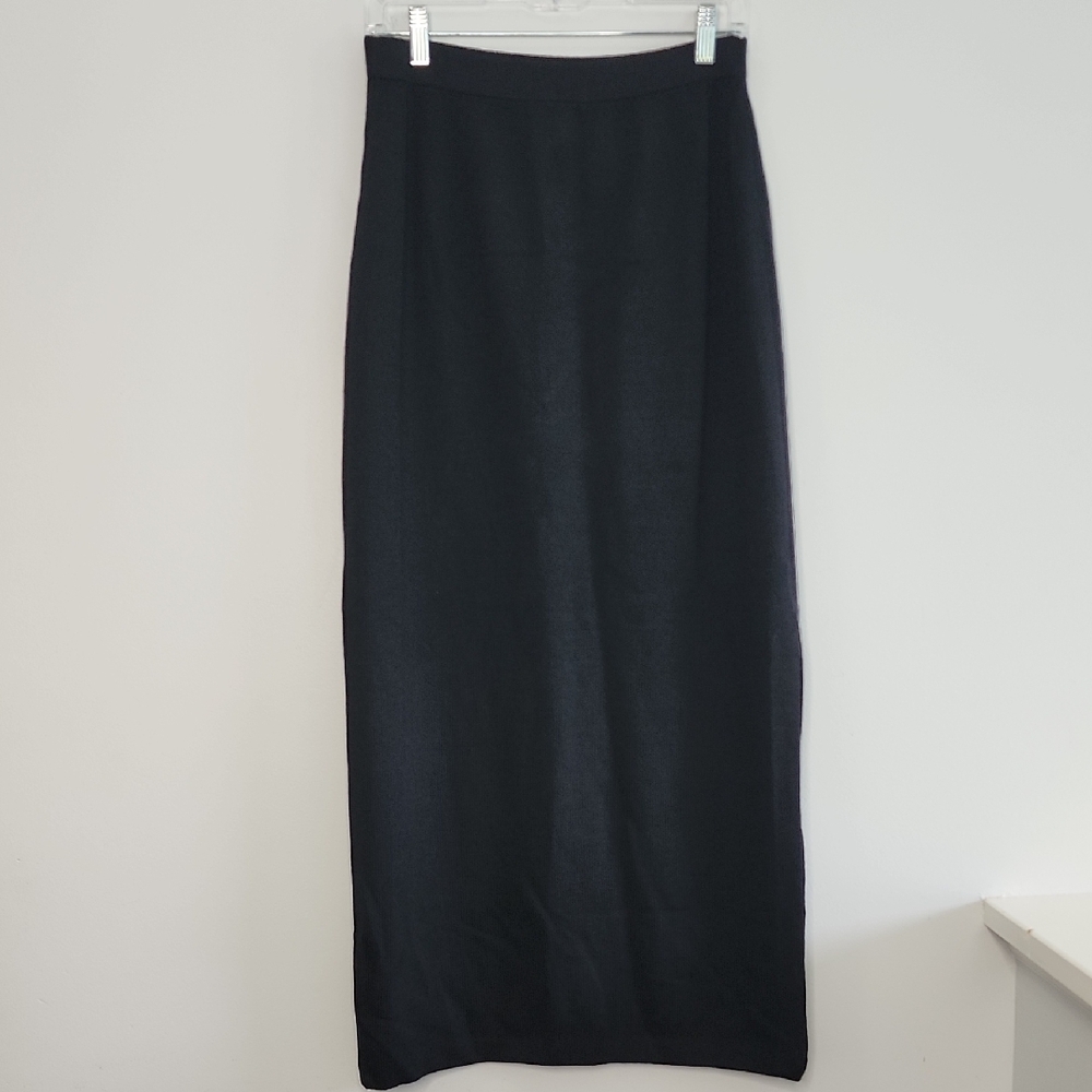 St. John Classic Black Maxi Skirt Size 8
